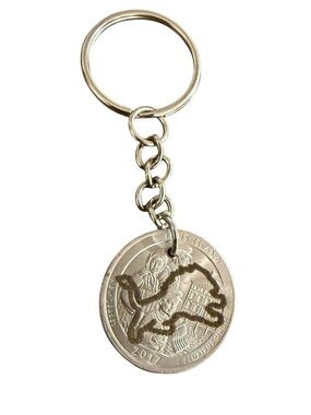 Detroit lions keychain